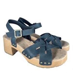 Kork Ease Chunky Sandals 11 Strappy Retro 70s Boho Comfort Festival Studs Black